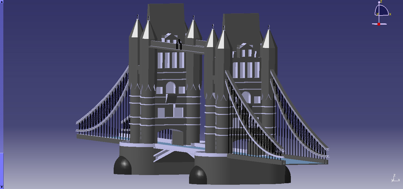 伦敦塔桥（iCader.com与您分享最新的CAD设计工具和创意工业设计3D作品）